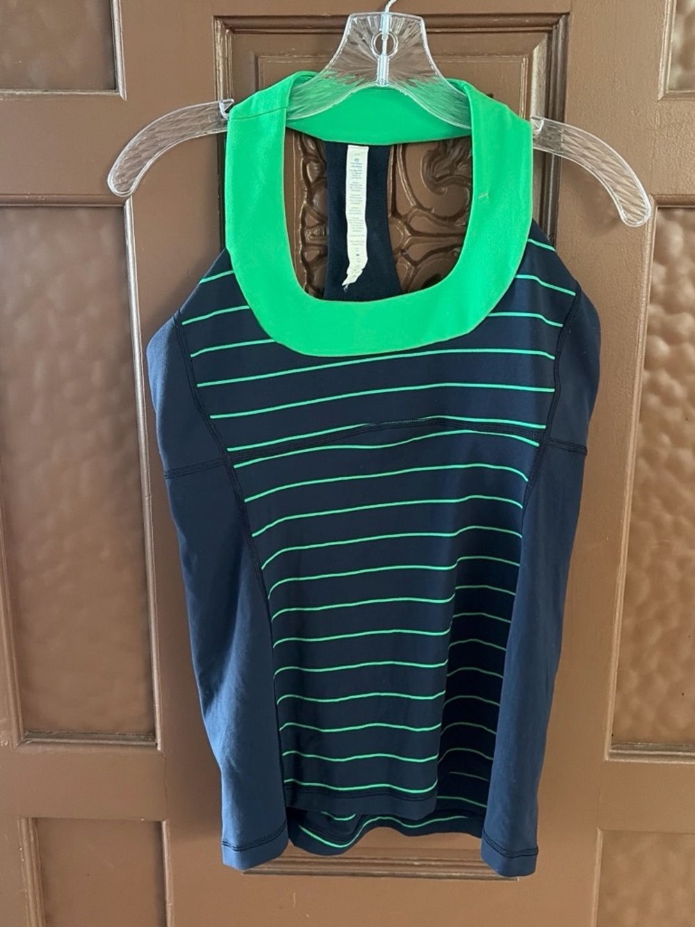 lululemon Navy One-Piece with Neon Green Collar